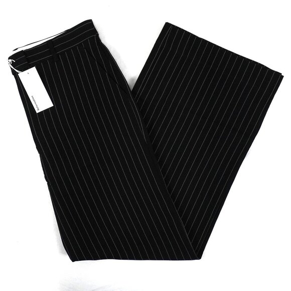 Reformation Carter Mid Rise Pant in Black Stripe Women's Size US 6 (NWT) - Picture 2 of 9